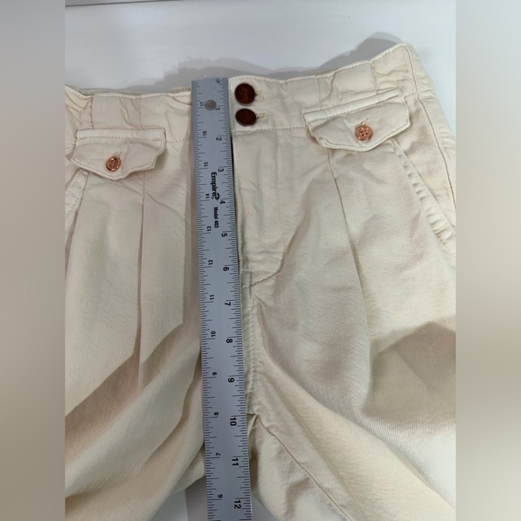 Anthropologie Pilcro Mid-Rise Wide-Leg Trouser Jeans in Natural -size 25 - Picture 9 of 11